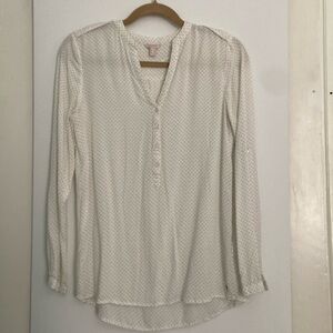 Woman’s White Polka Dot Esprit Blouse, S